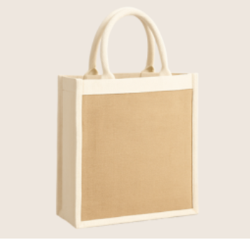 Durable Juco Tote Bag – Eco-Friendly Jute-Cotton Blend, Reusable Shopping Bag with Reinforced Stitching, Custom Logo Print, Stylish and Sustainable Everyday Carry-All